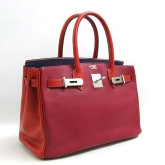 HERMES エルメス バーキン30 スーパーコピー ヴォースイフト ルビー アイリス ルージュ シルバーマット金具 05P01Sep13 Birkin 088